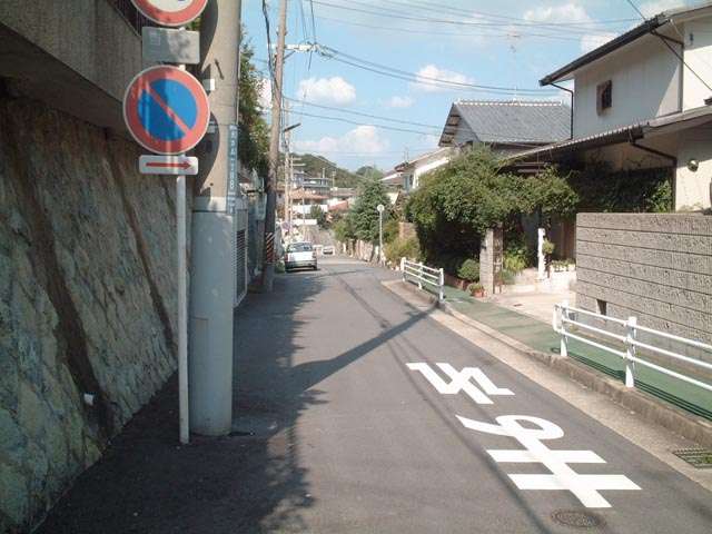 『光ケ丘1丁目』近景。敷地の広い住宅が建ち並ぶ、区画の整った山手の住宅街です。