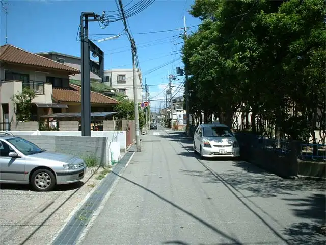 『武庫町』近景。一戸建てが建ち並ぶ静かな住宅地で、地勢は平坦です。