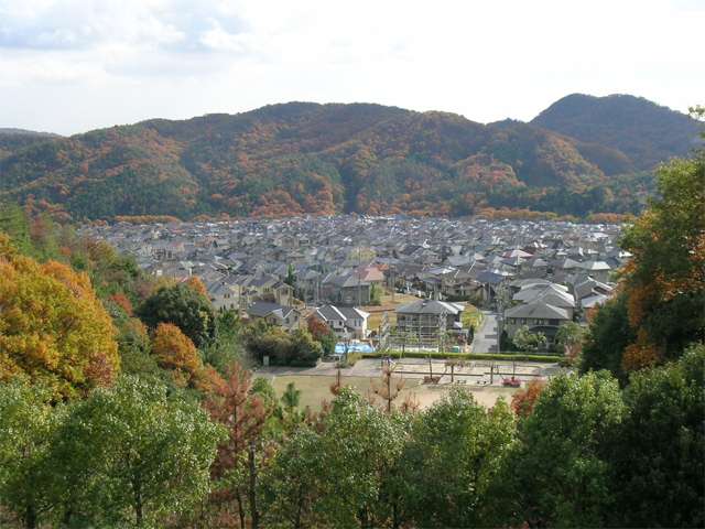 『けやき坂』は周囲を山に囲まれた高台にあります。