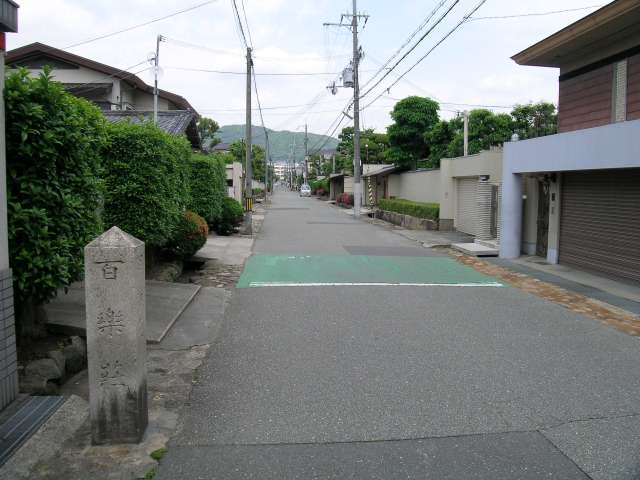 生け垣のあるお屋敷が立ち並ぶ『百楽荘周辺』。区画も整っており、閑静です。