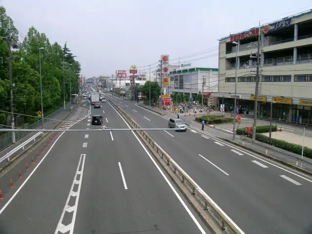 171号線沿いには各種店舗が立ち並んでいます。