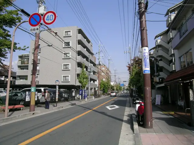 歩道のある道が多く、歩行者にやさしい街です。