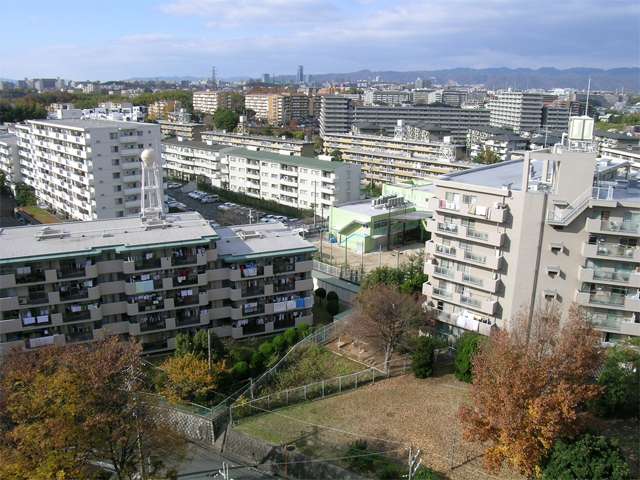 マンションが多く建ち並ぶ『山田西1丁目』周辺