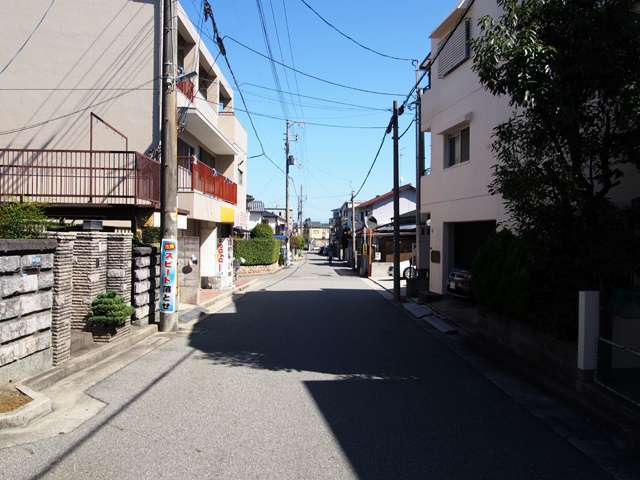 一戸建ての他に、低層のマンションなどが混在しています。