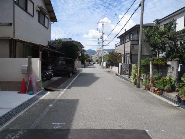植栽や生垣のある家が多く緑豊か。