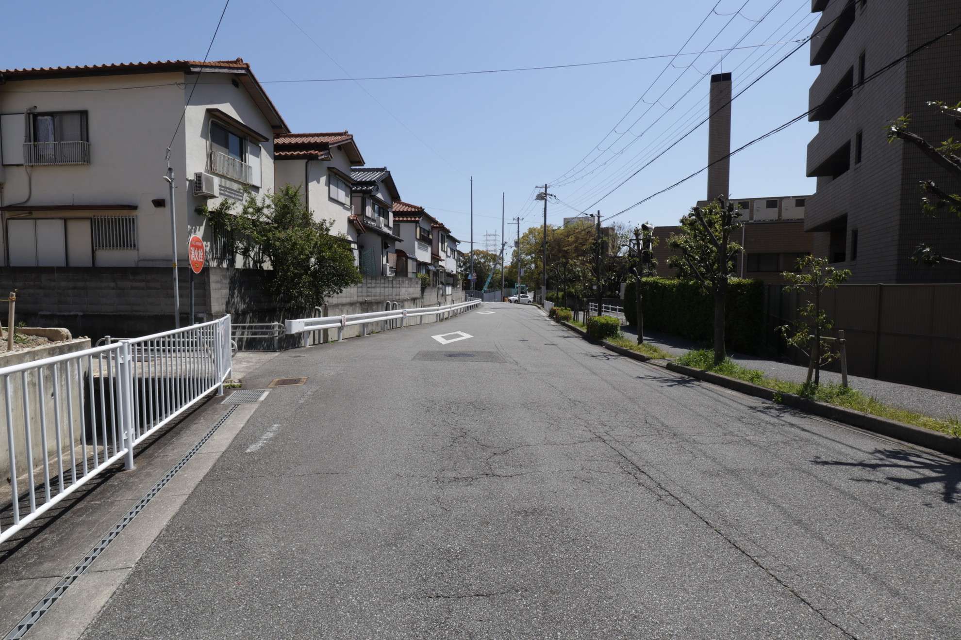 一戸建てが中心に立ち並んでいます。