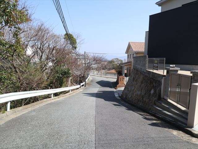 道幅は広く、区画が整っています。