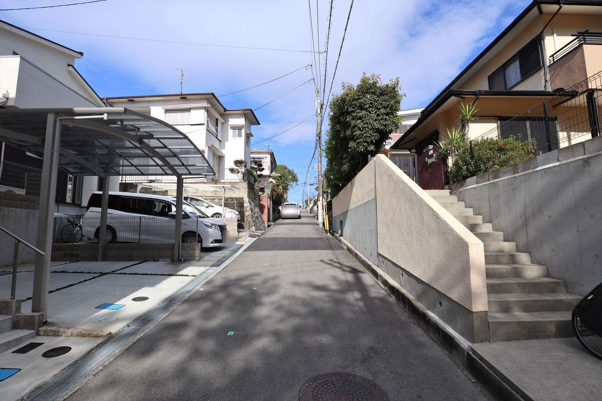 区画が整った住宅地。