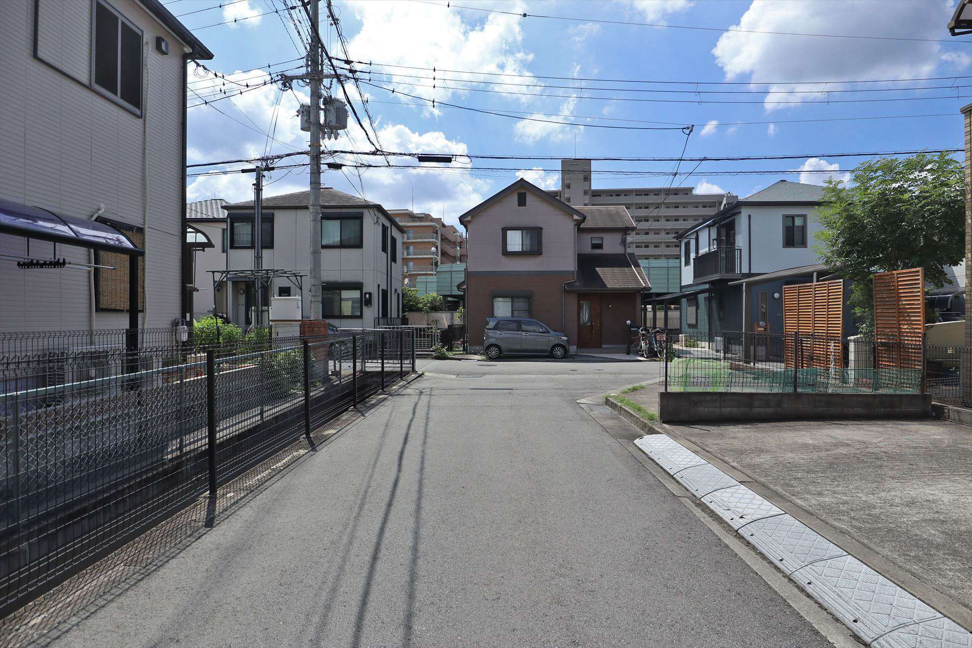 町中の地勢はほぼ平坦です。