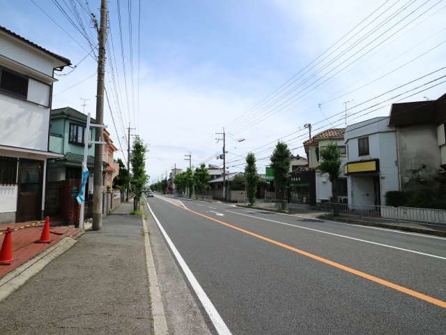 区画の整った街並みで、街路樹や生垣のある家が多いです。