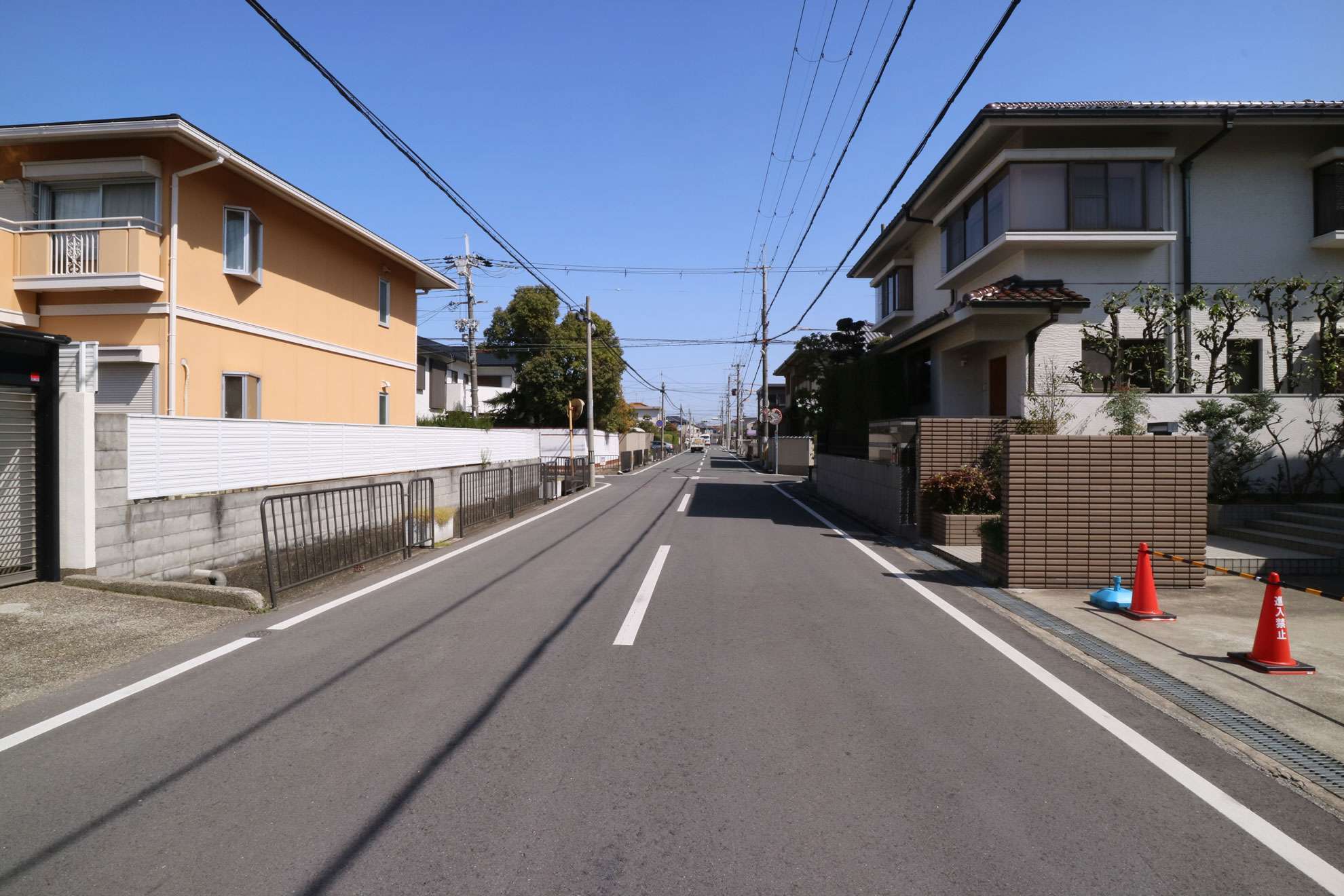 すっきりと区画の整った街並み。