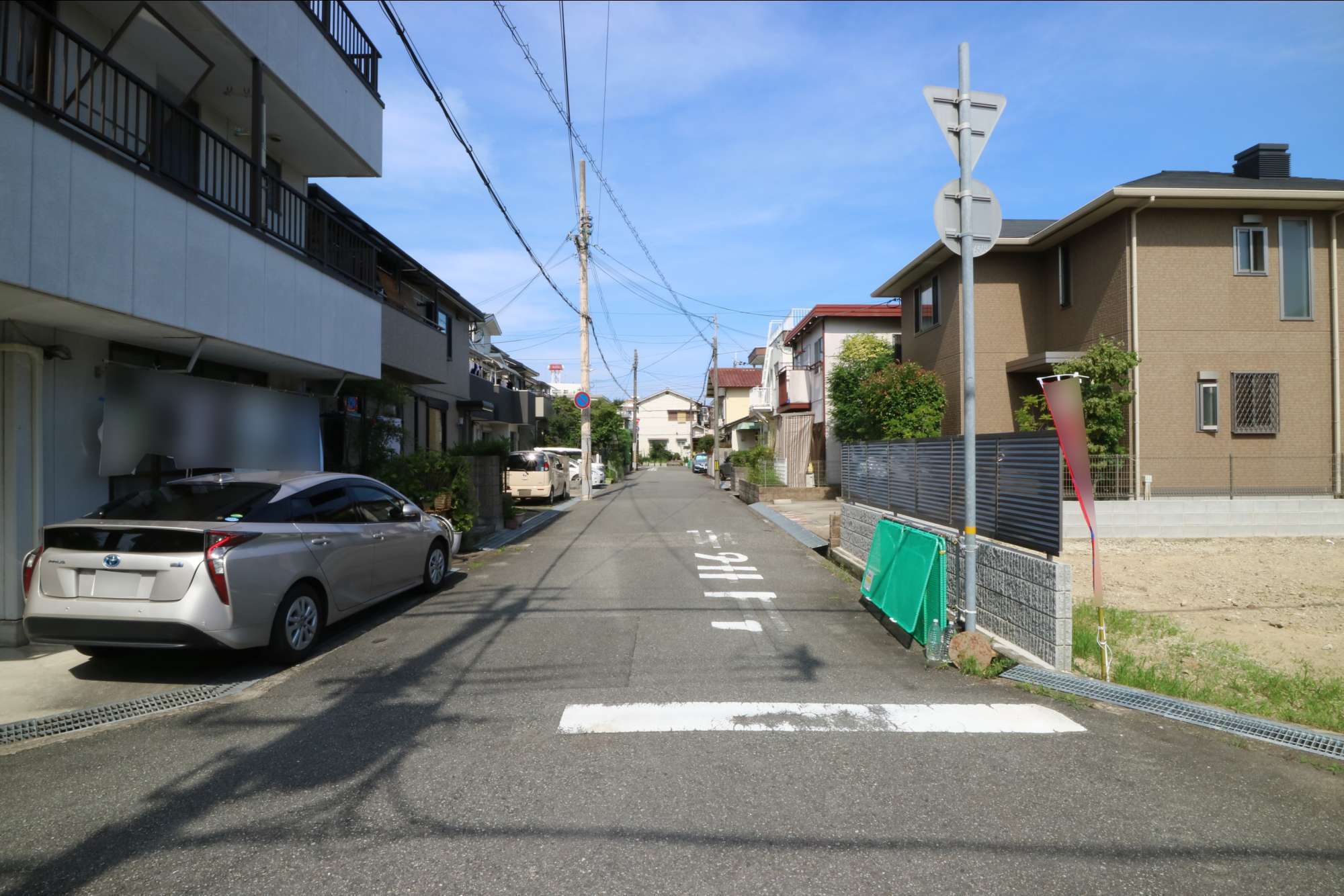 町中の地勢はフラットです。