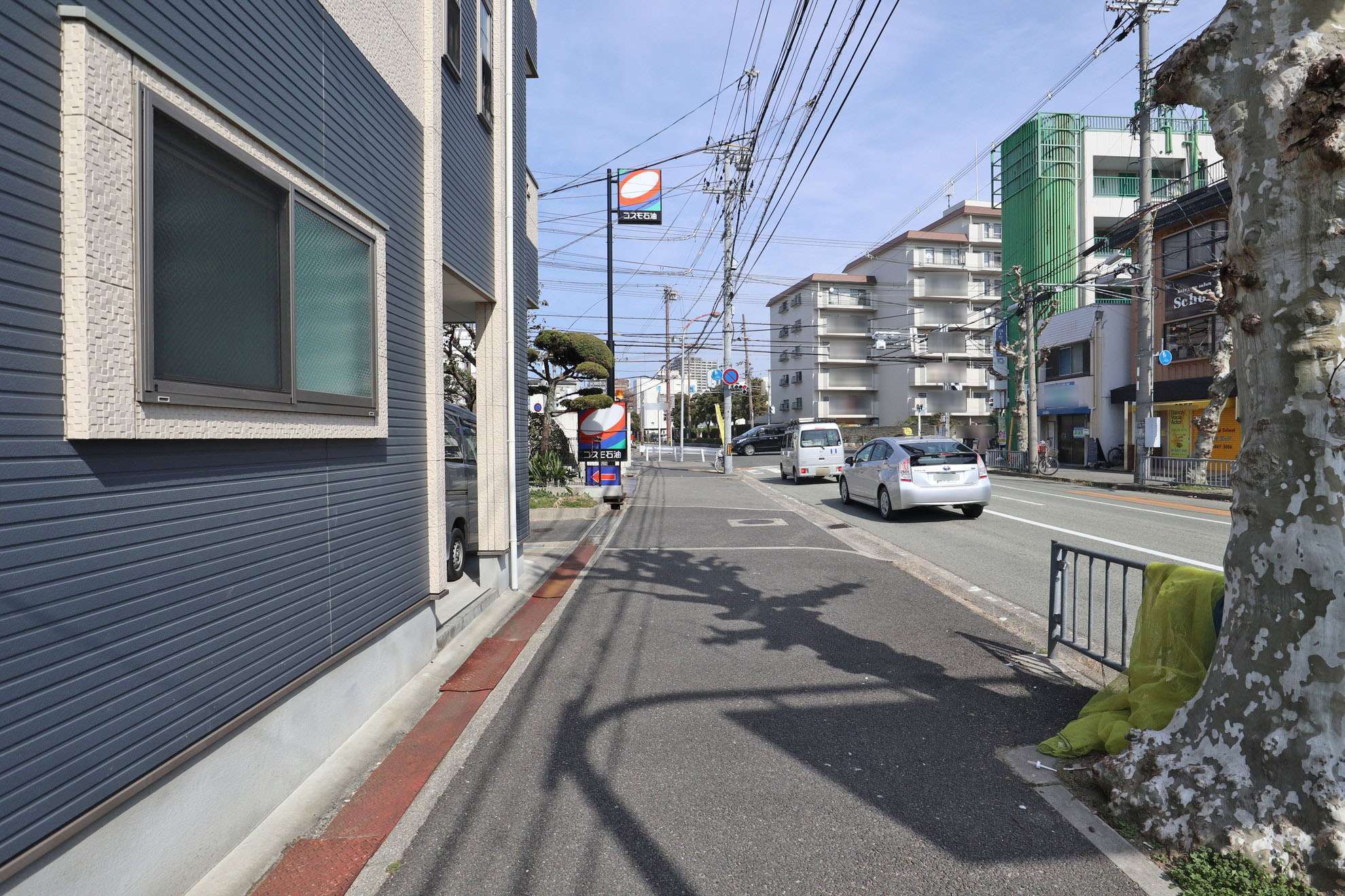 町の東側を走る大物線。