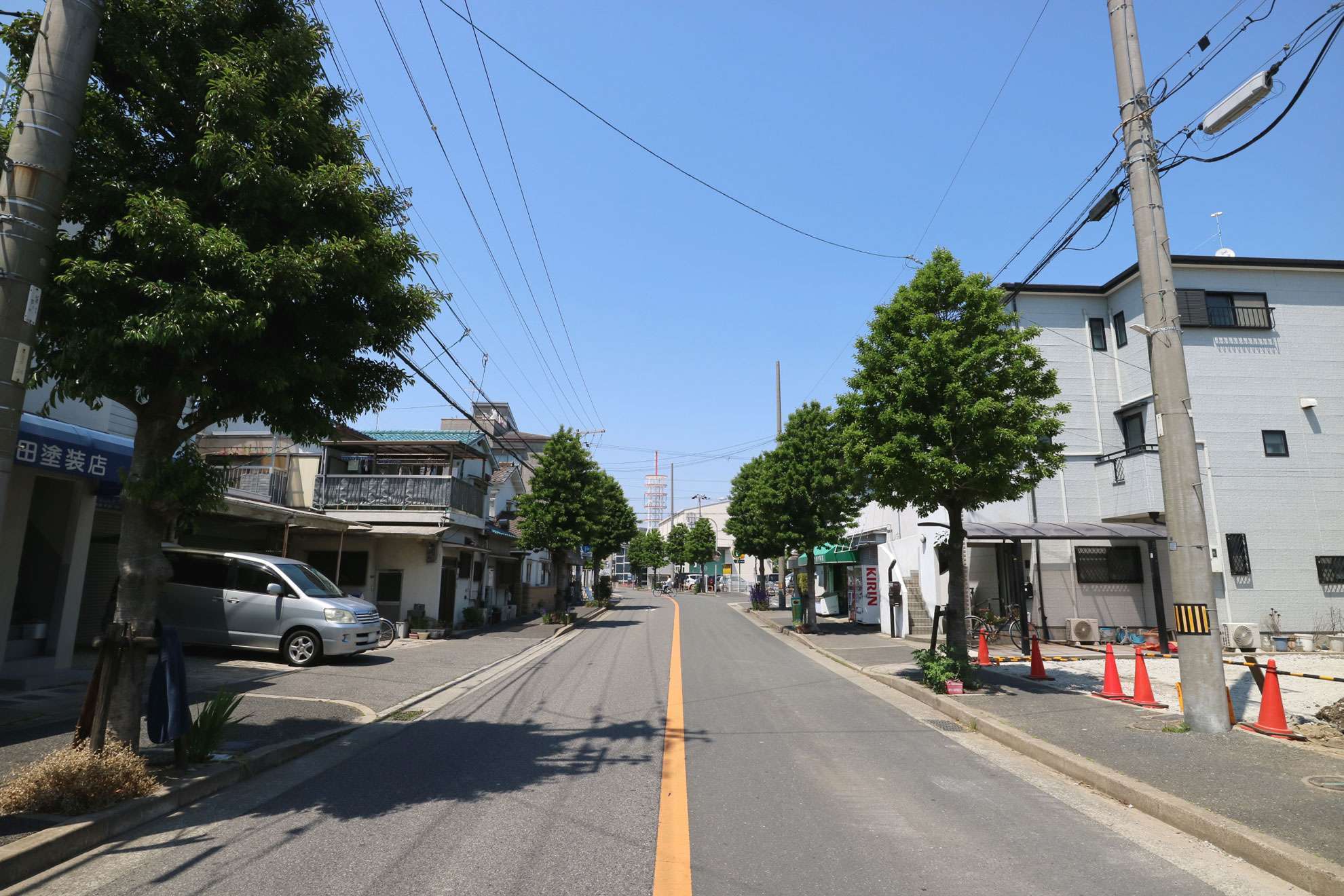 地勢はフラットで、自転車での移動もらくです。