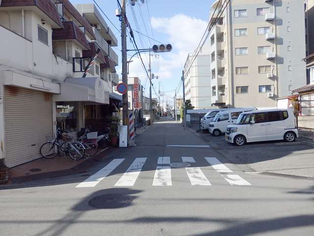 戸建やマンションの他、店舗や事務所などが混在しています。