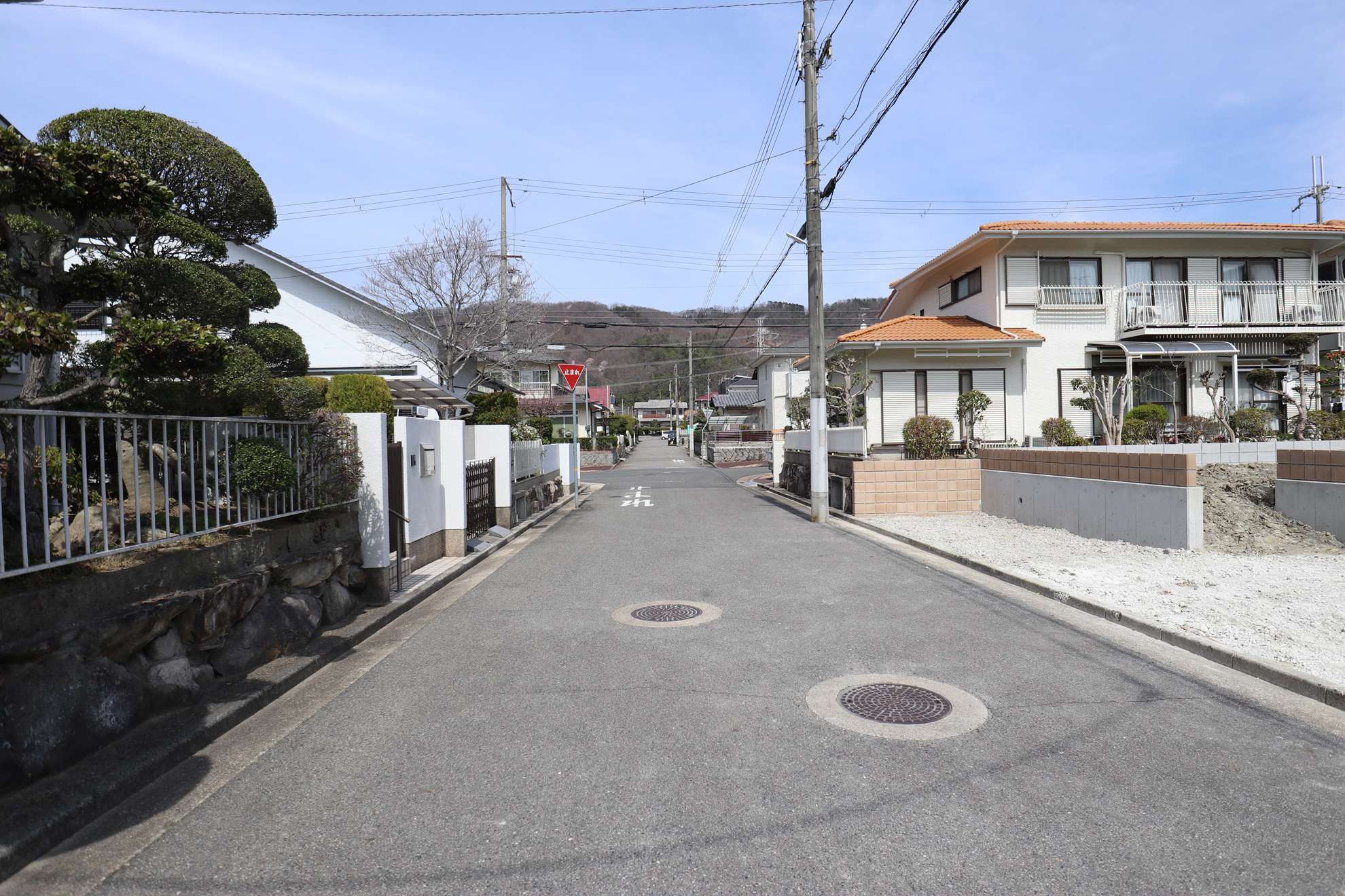 高い建物がなく、すっきりとした街並みです。