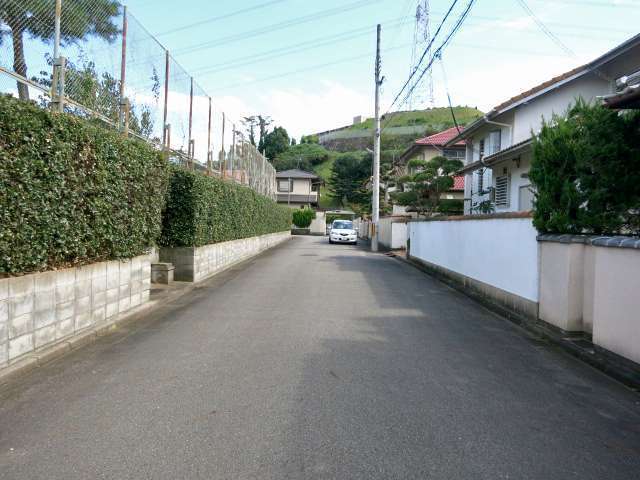 町の北部を西方向から見た景色。一戸建てが少し見られます。