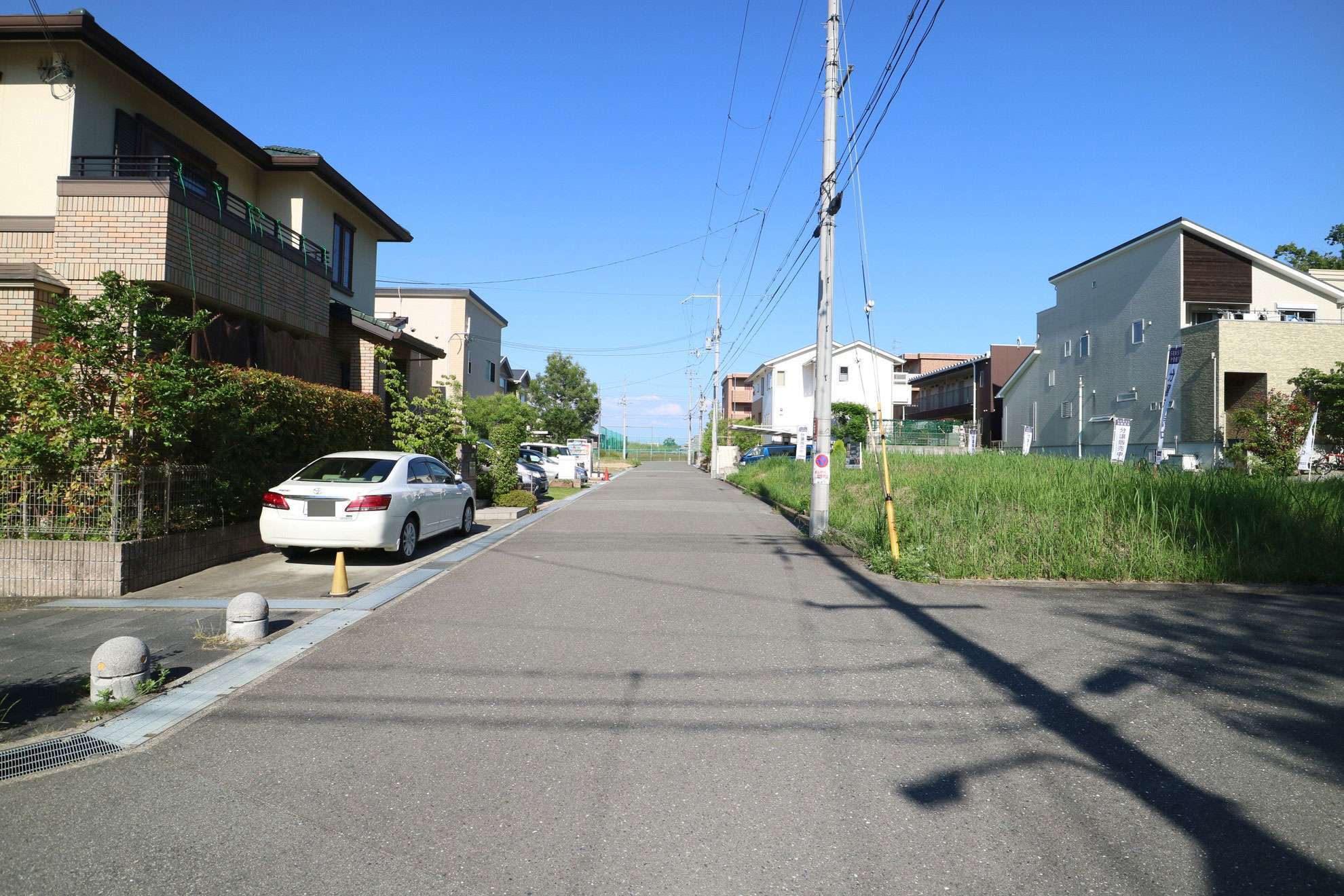 住宅地エリアは、一戸建てが中心になっています。