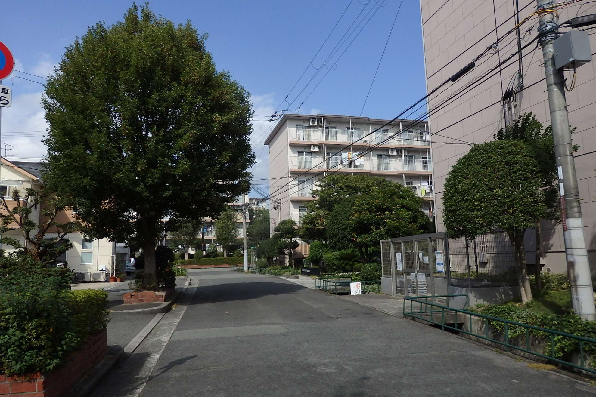 マンションや一戸建てが混在しています。