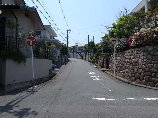 敷地の広い一戸建てがならんでいます。