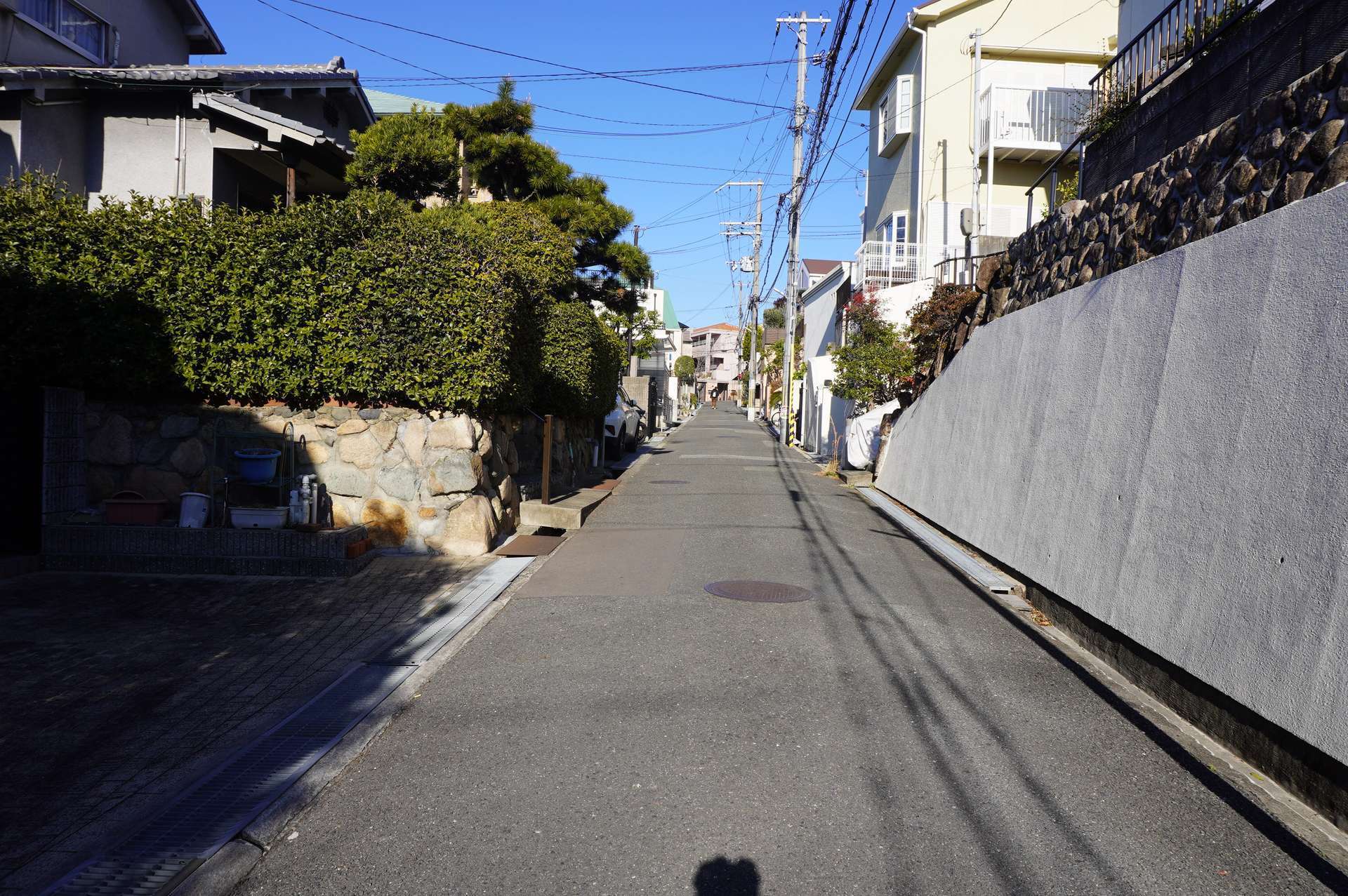 一戸建てが中心に並んでいます。