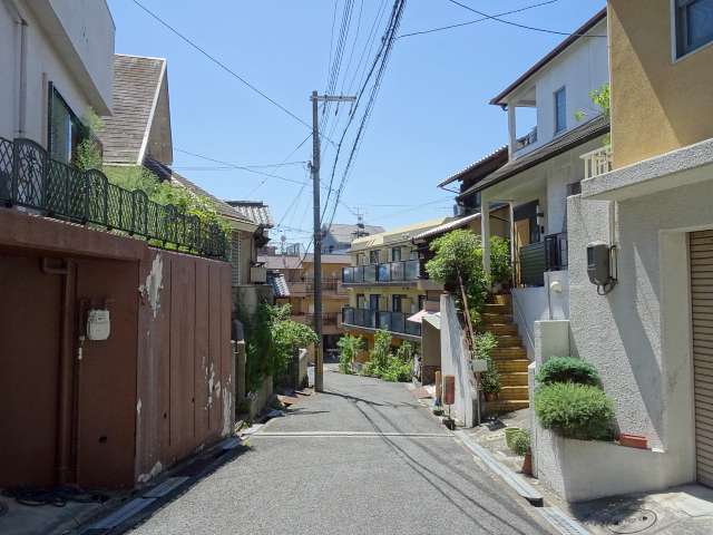 道幅の狭い街路が多いです。