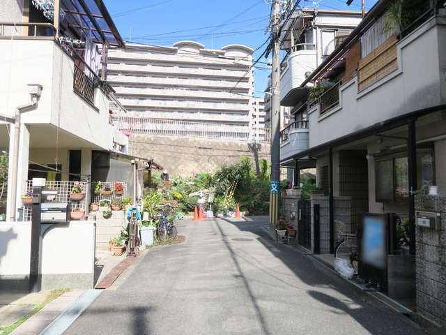 一戸建てやマンションが混在。