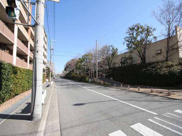 瀬戸公園近くの道路。区画は整っていますが、道幅のやや狭い一方通行の道もあります。