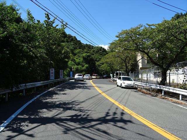 曲がりくねったカーブの道が多いですが、緑豊かな街並み。