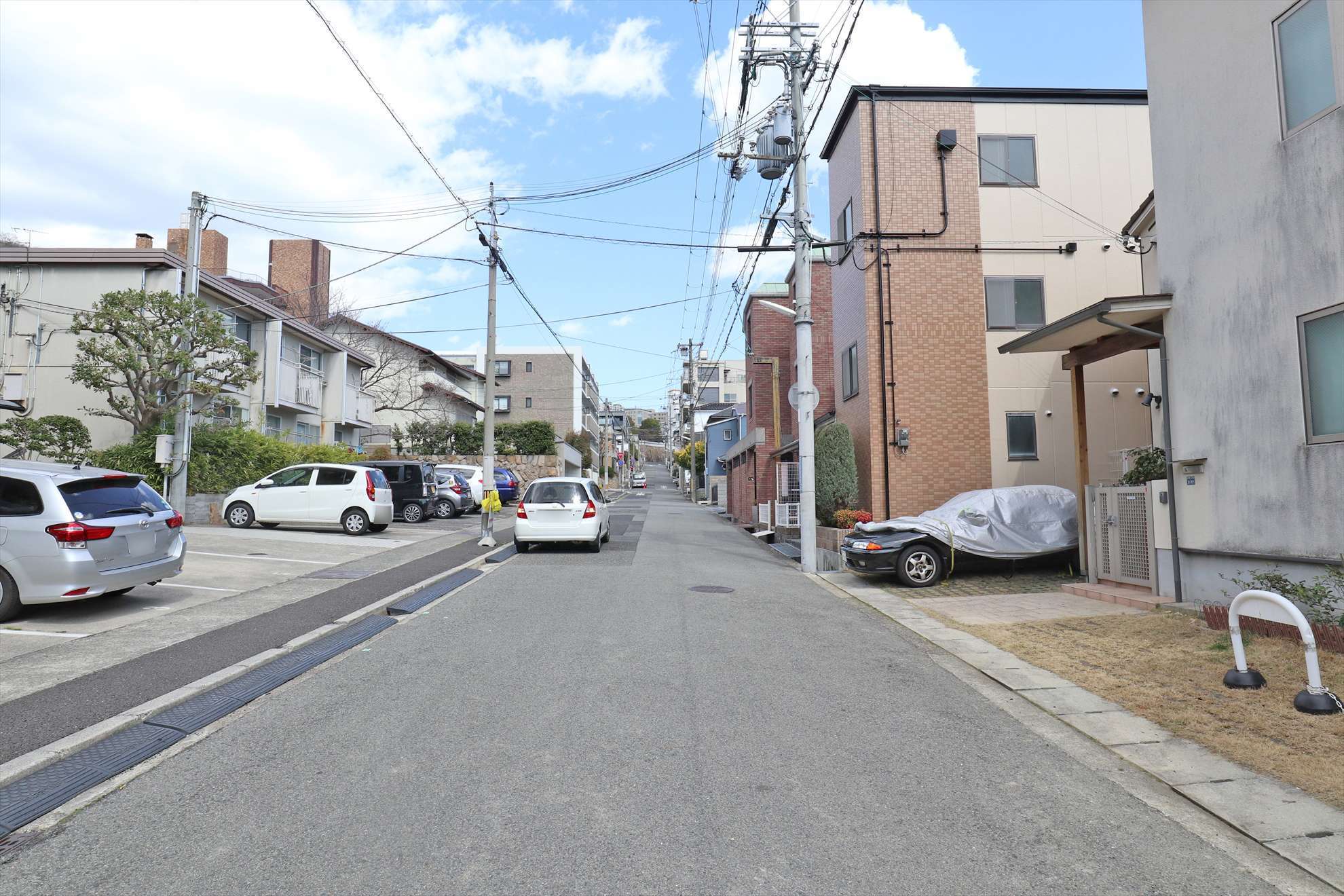 町の南側は比較的区画が整ったエリアです。