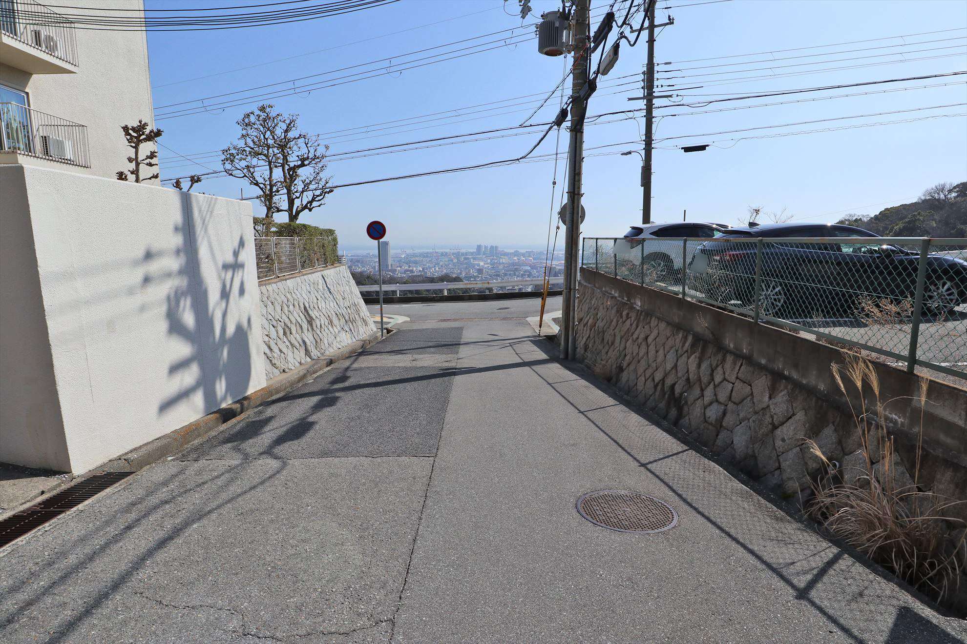 町のいろんなところから眺望がとれます。