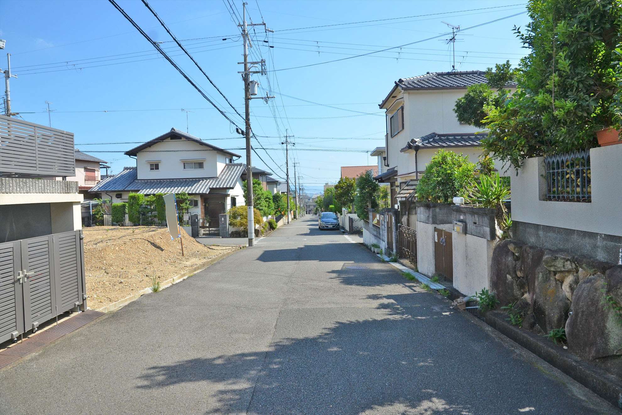 生け垣や植栽のある家が多く、緑を身近に感じることができる町です。