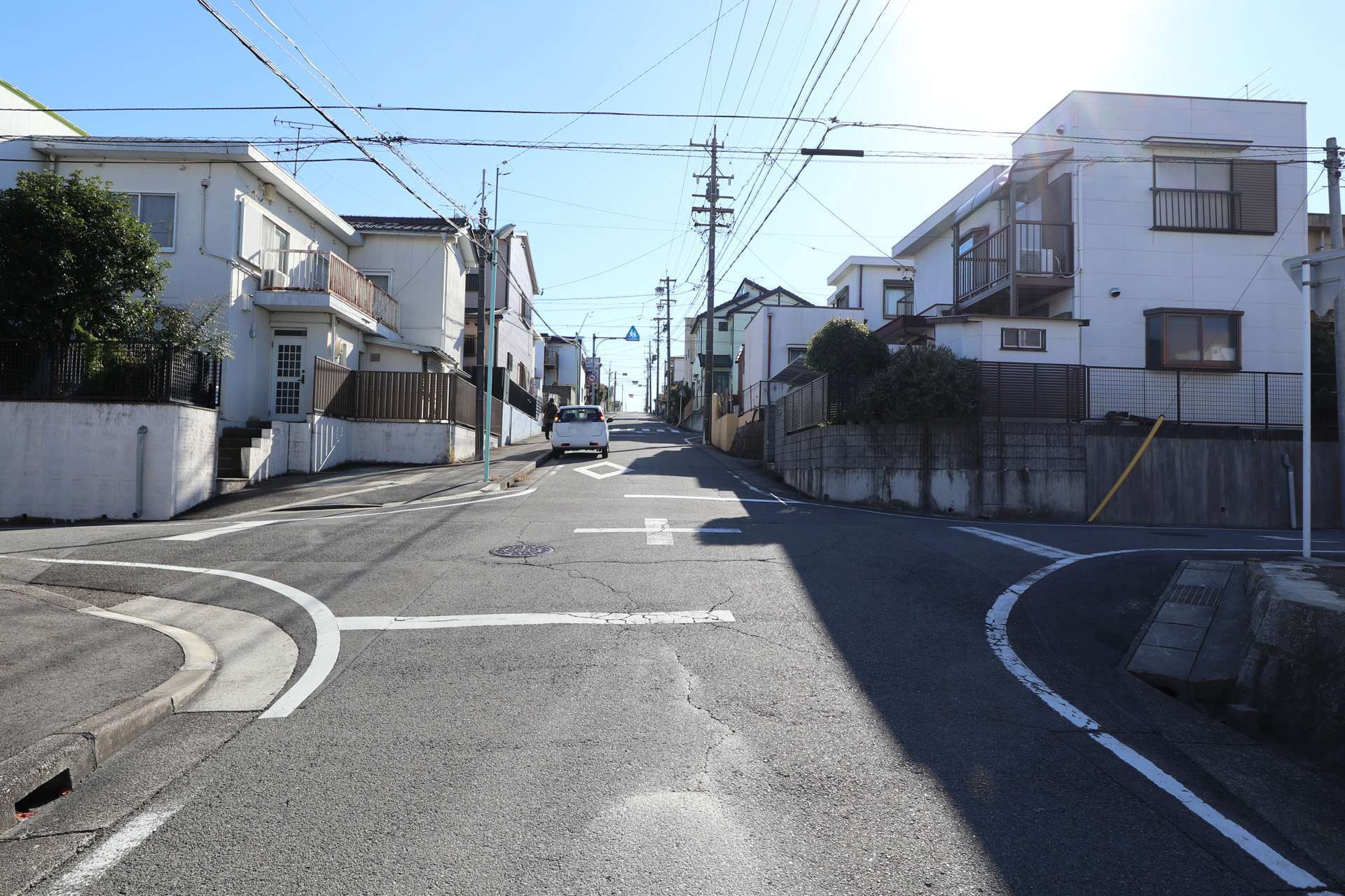 区画の整った住宅地。