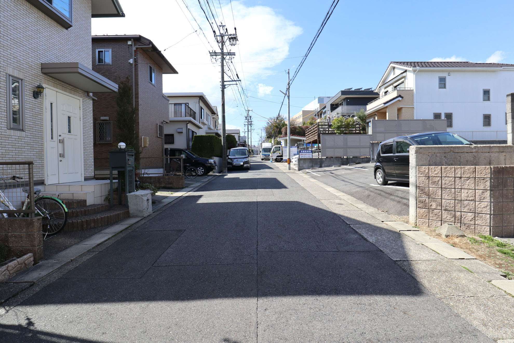 直線的な街路。