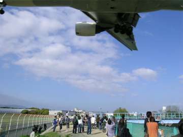 一番飛行機が大きく見える場所