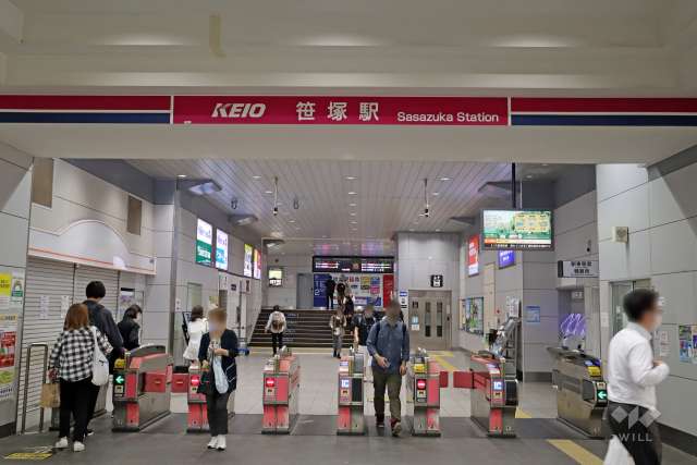 京王線「笹塚」駅の外観