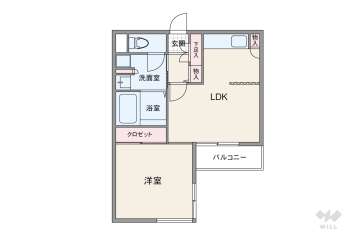 ハイマート長堀橋1520万円：間取り図