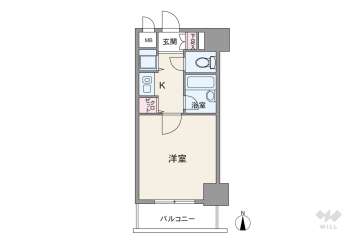 シティライフクラウンハイム長堀通1330万円：間取り図