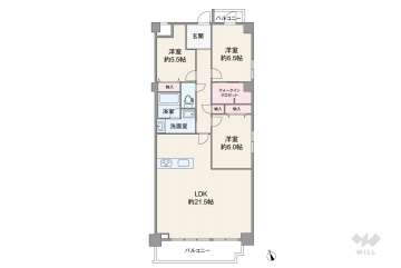ディアエスタ・ミオ甲子園一番館2799万円：間取り図