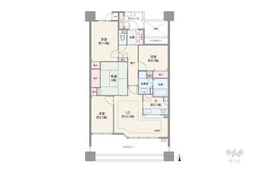 アザレアガーデン中村3300万円：間取り図