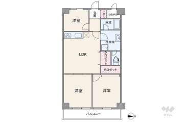 秀和南茨木レジデンス1680万円：間取り図