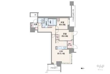 シエリアタワー大阪堀江10130万円：間取り図