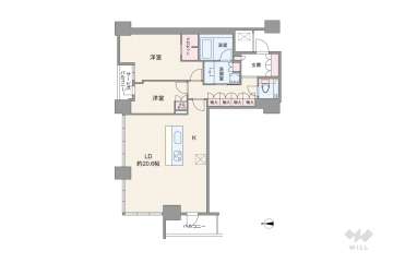 シエリアタワー大阪堀江22000万円：間取り図