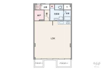 ルックハイツ南堀江2100万円：間取り図