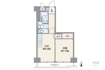 天満橋筋ビューハイツ1650万円：間取り図