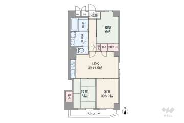 ハイマートすみれ2280万円：間取り図