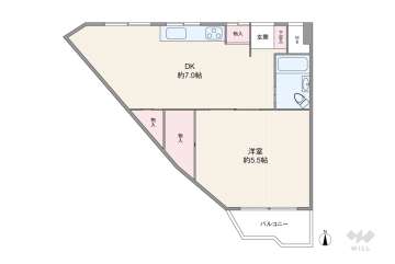 メゾン阿波座825万円：間取り図