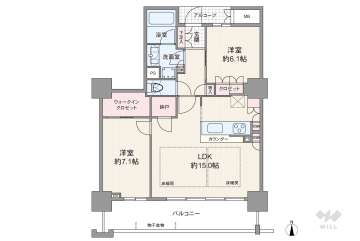 大阪福島タワー8680万円：間取り図
