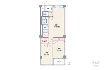 芦屋ロイヤルハイツ1750万円：間取り図