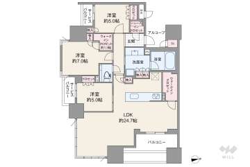 グランドメゾン北堀江レジデンス14000万円：間取り図